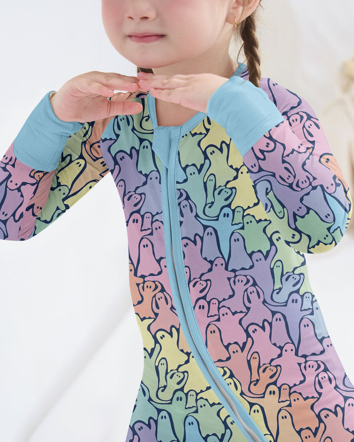Pastel Rainbow Ghost Halloween Bamboo Convertible Zippy
