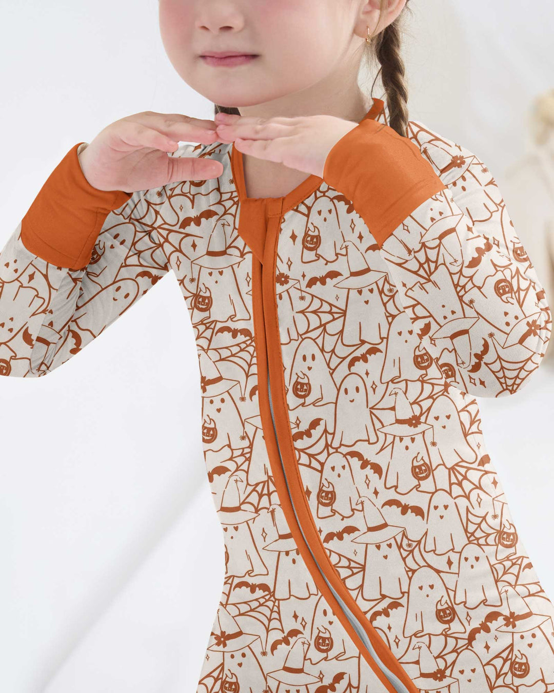 Boo Trick or Treat Ghosts Halloween Bamboo Convertible Zippy