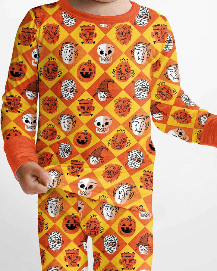 Monster Mix Bamboo Two Piece Long Sleeve Pajama Set