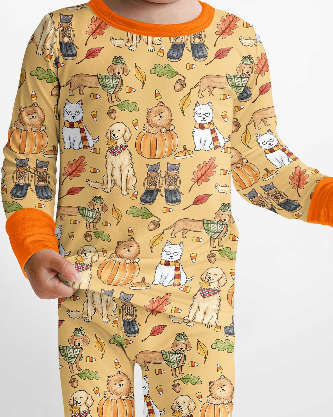 Autumn Paws Bamboo Two Piece Long Sleeve Pajama Set