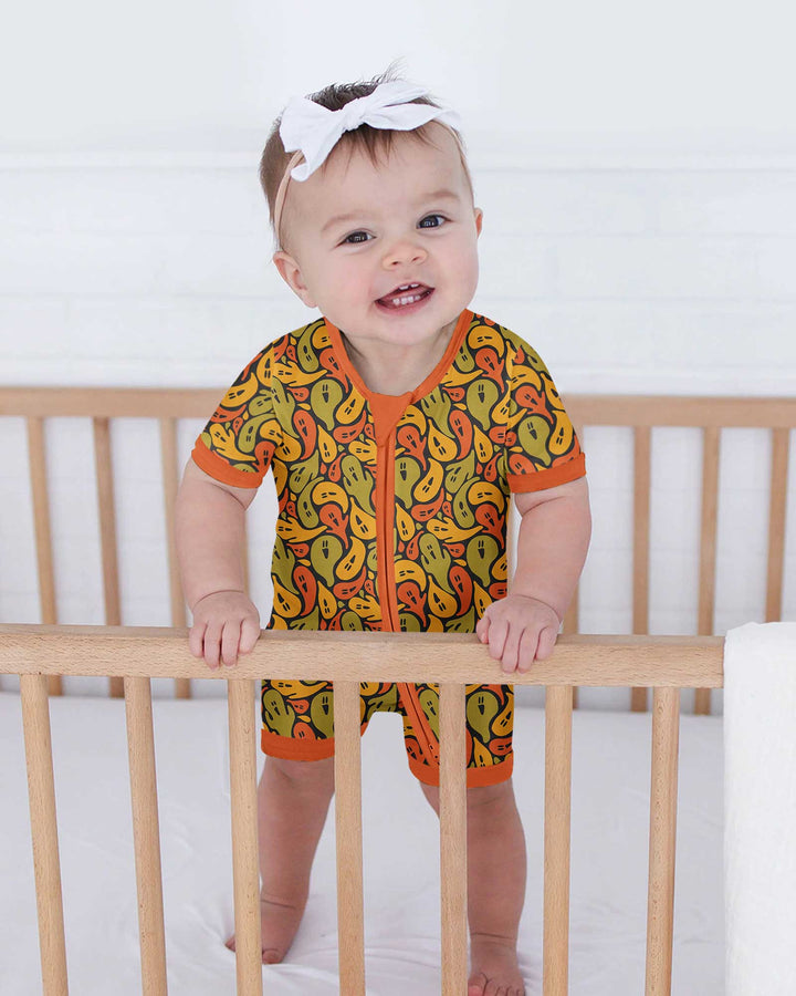 Retro Haunts & Happy Boos Bamboo Shorty Zippy