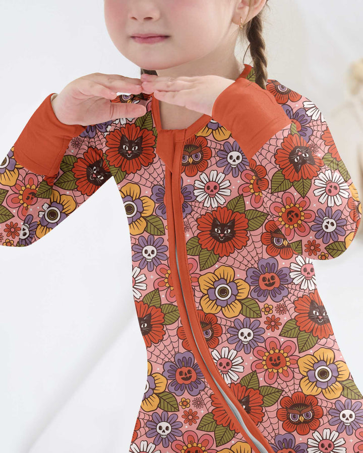 70s Halloween Floral Bamboo Convertible Zippy