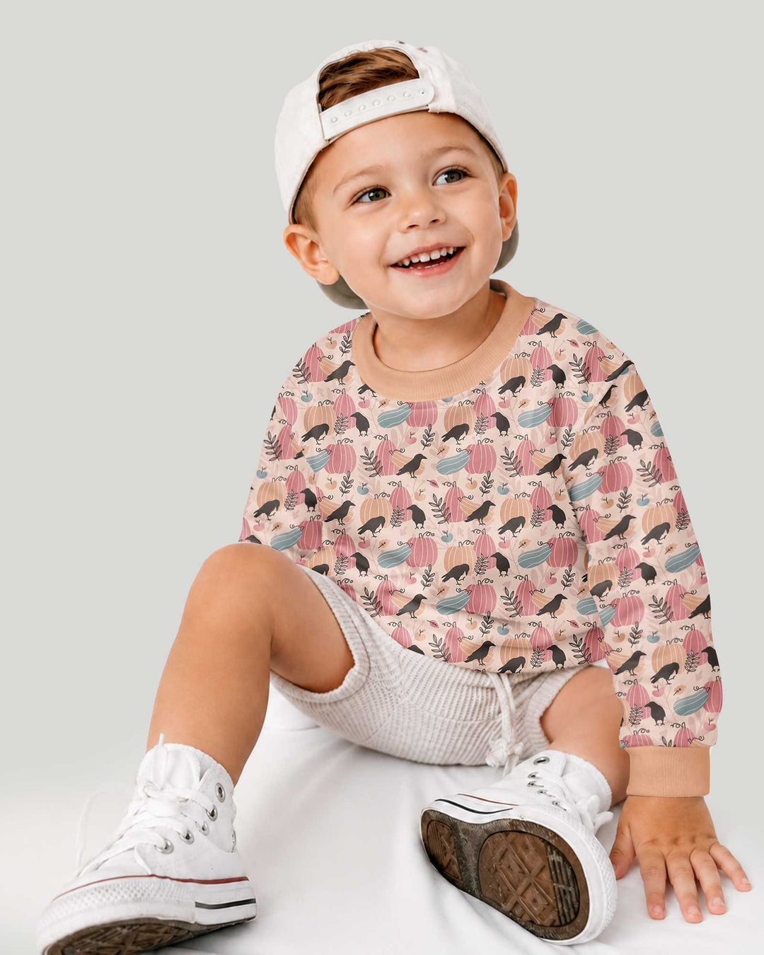 Pastel Pumpkin Patch Bamboo Crewneck Sweatshirt