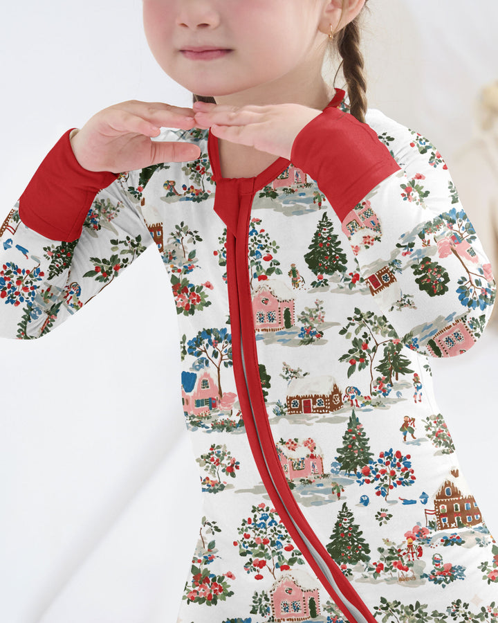 Christmas Village Winter Holiday Bamboo Convertible Zippy