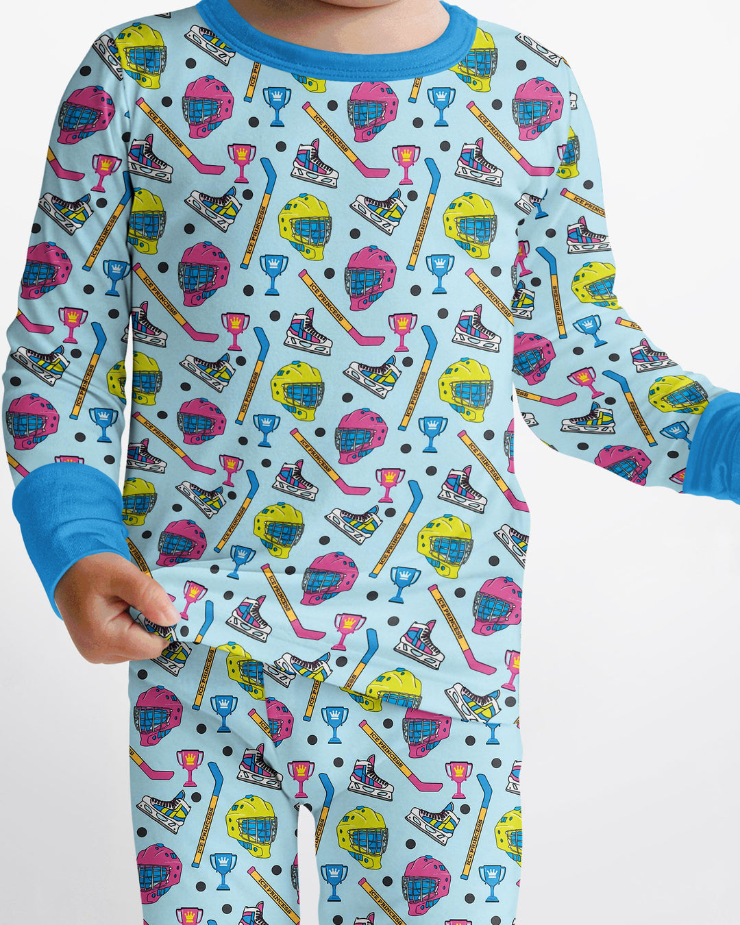 The Ice Hockey Princess Bamboo Two Piece Long Sleeve Pajama Set