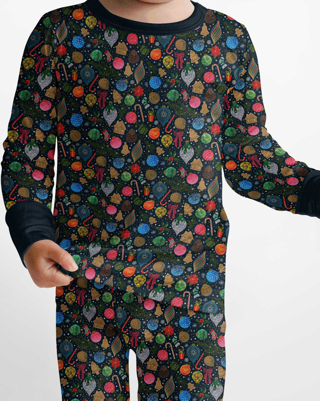 Holiday Ditsy Bamboo Two Piece Long Sleeve Pajama Set