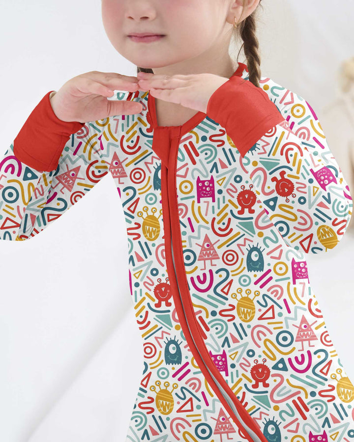 Rainbow Monster Party Bamboo Convertible Zippy