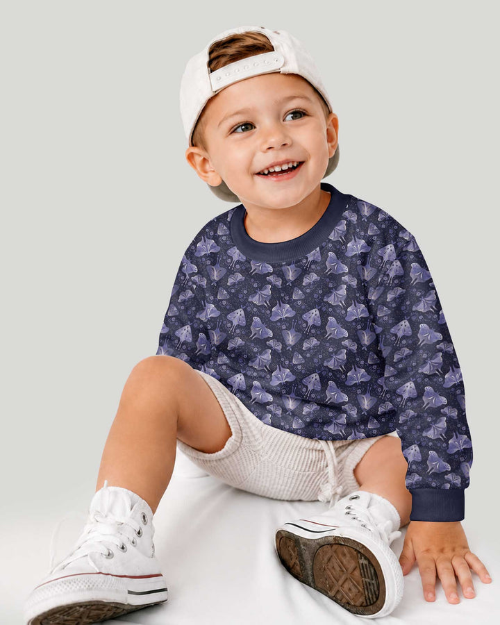 Very Peri Moths Bamboo Crewneck Sweatshirt