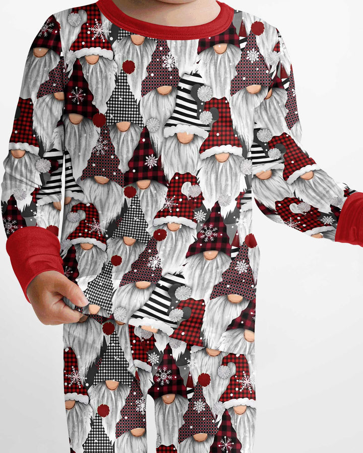 Christmas Gnome Bamboo Two Piece Long Sleeve Pajama Set
