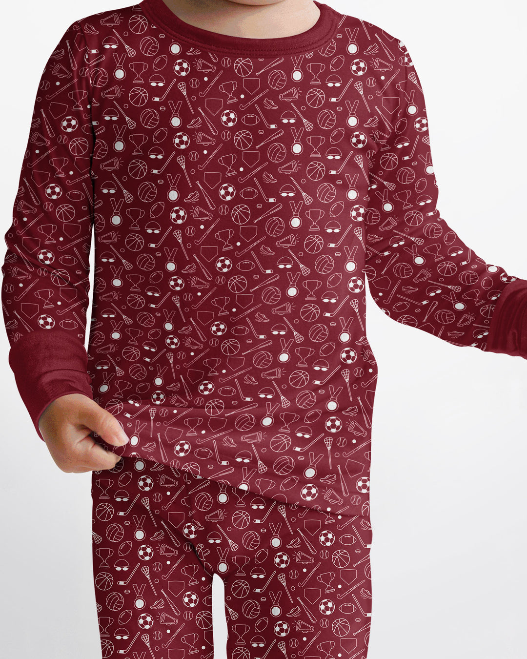 Doodle Sports Bamboo Two Piece Long Sleeve Pajama Set