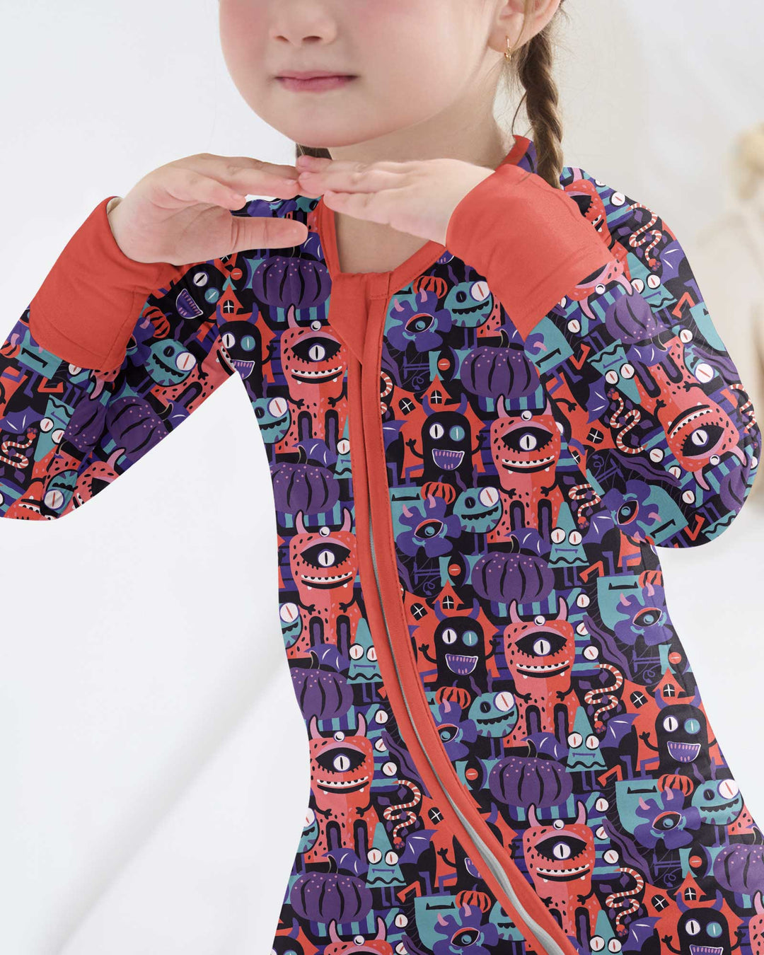 Halloween Multi Eyed Monsters Bamboo Convertible Zippy