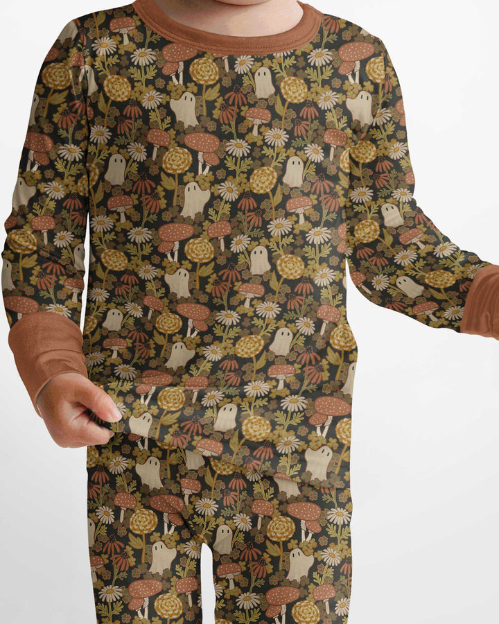 Ghost Garden Dark Autumn Bamboo Two Piece Long Sleeve Pajama Set