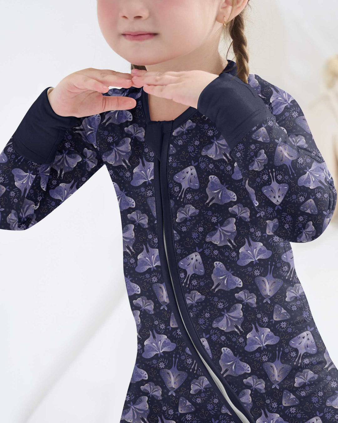 Very Peri Moths Bamboo Convertible Zippy