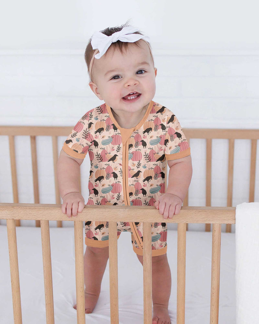 Pastel Pumpkin Patch Bamboo Shorty Zippy
