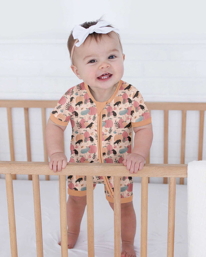 Pastel Pumpkin Patch Bamboo Shorty Zippy