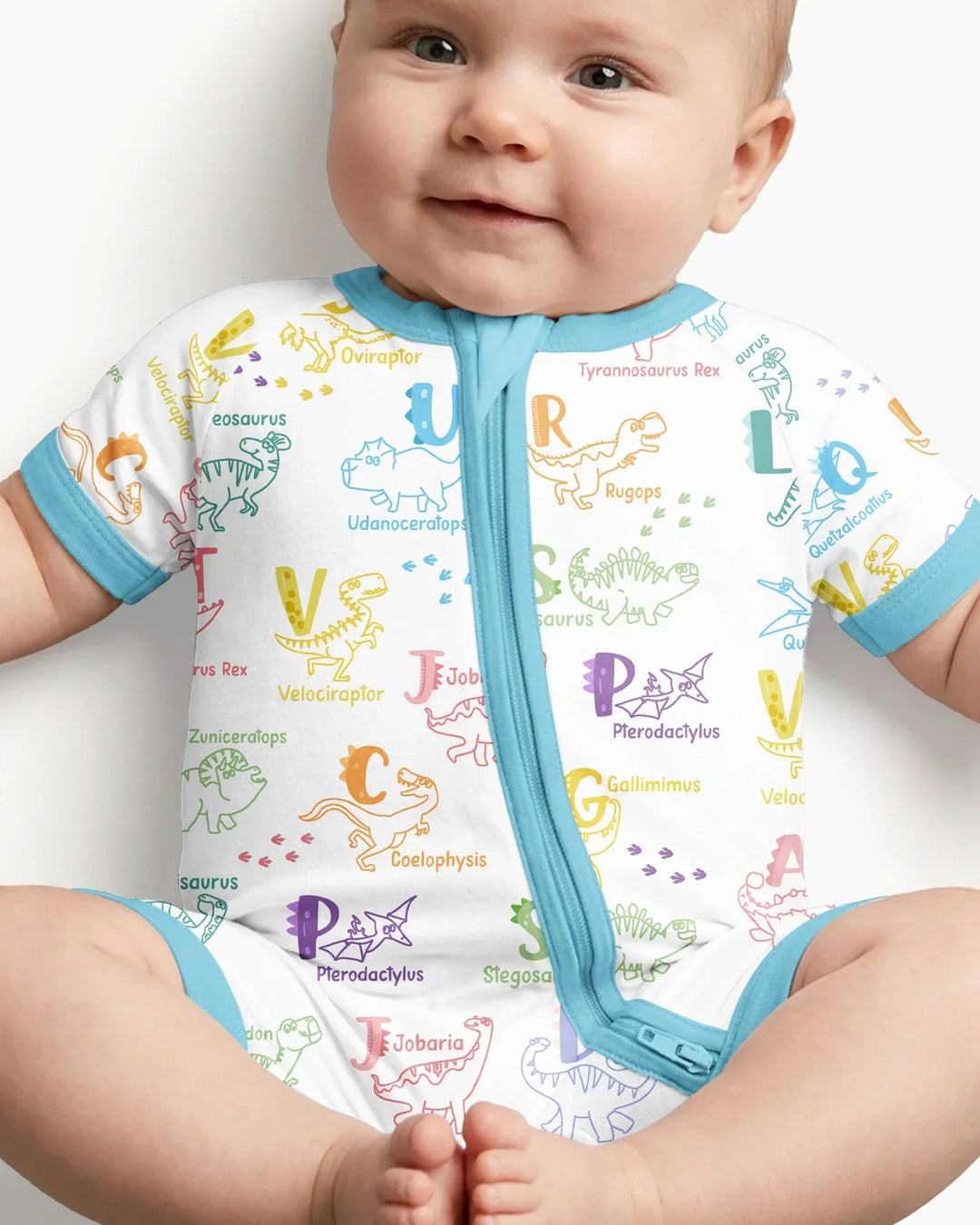 Dino Alphabet ABC Bamboo Shorty Zippy