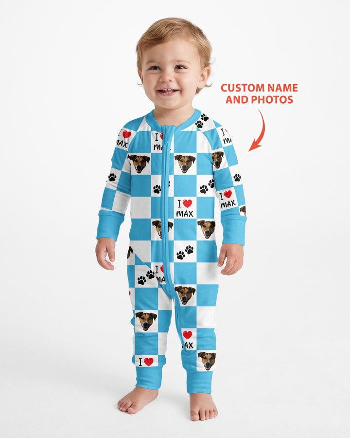 Custom Photo I Love My Best Friend Dog/Cat Bamboo Convertible Zippy
