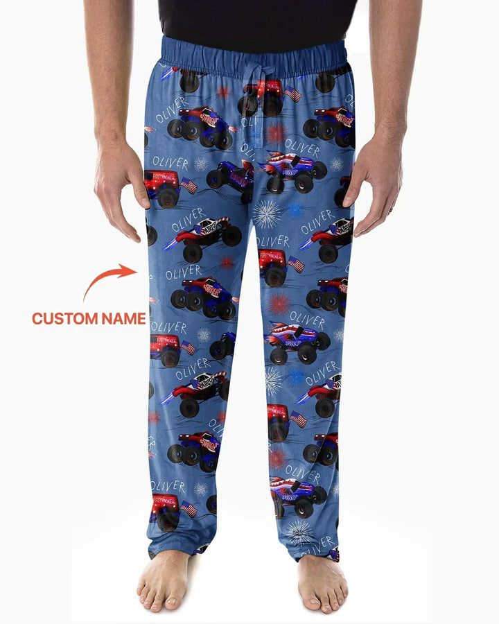 All American Thunder Custom Name Bamboo Men's Pajama Set