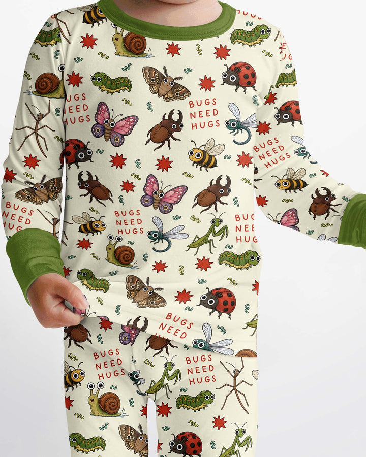 Bugs Need Hug Bamboo Two Piece Long Sleeve Pajama Set
