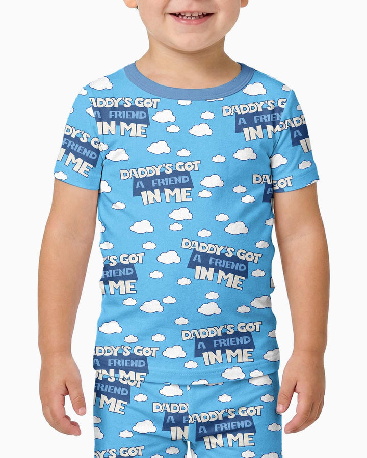 Daddy's Got A Friend In Me Bamboo Two Piece Short Sleeve Pajama Set