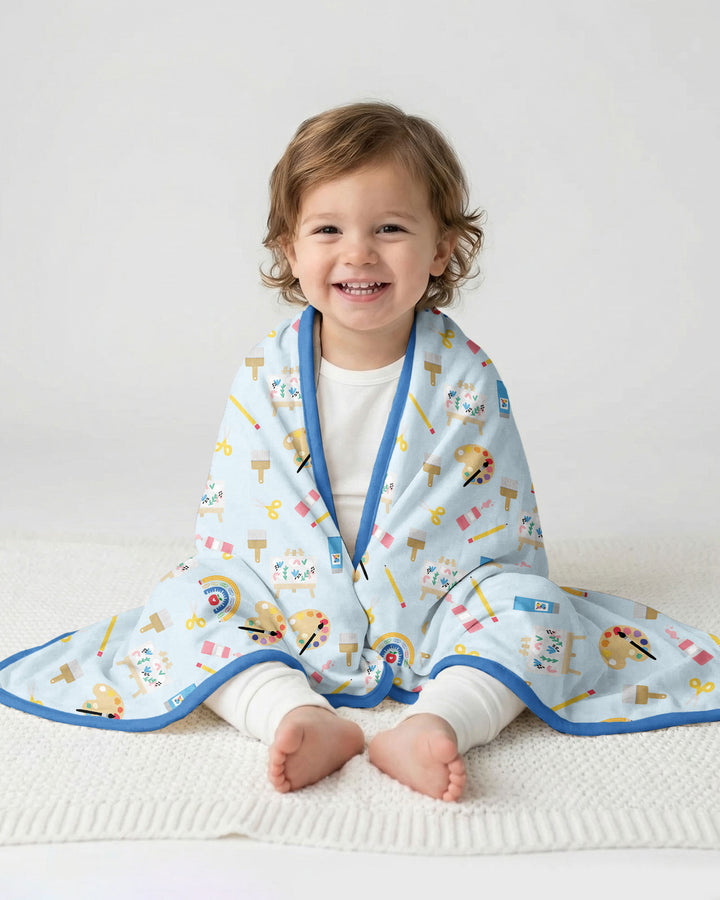 Custom Name When I Wake Up I Will Be Starting School Bamboo Blanket
