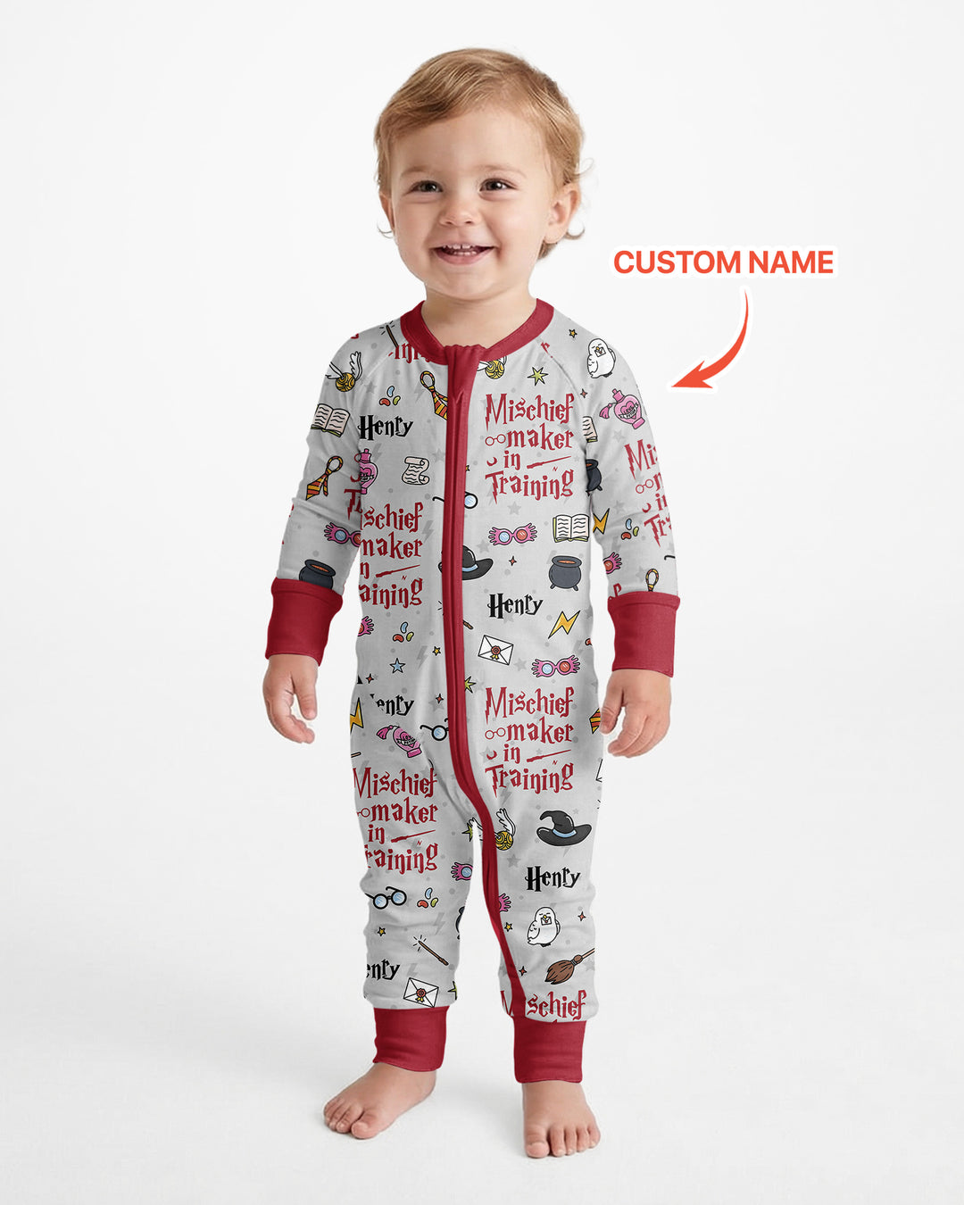Custom Name Mischief Maker In Training Bamboo Convertible Zippy