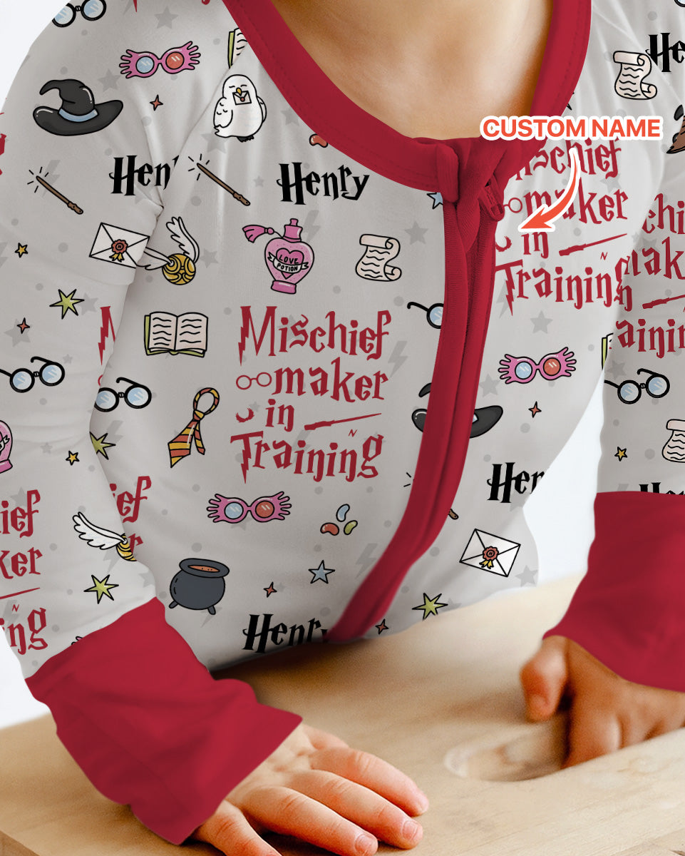 Custom Name Mischief Maker In Training Bamboo Convertible Zippy