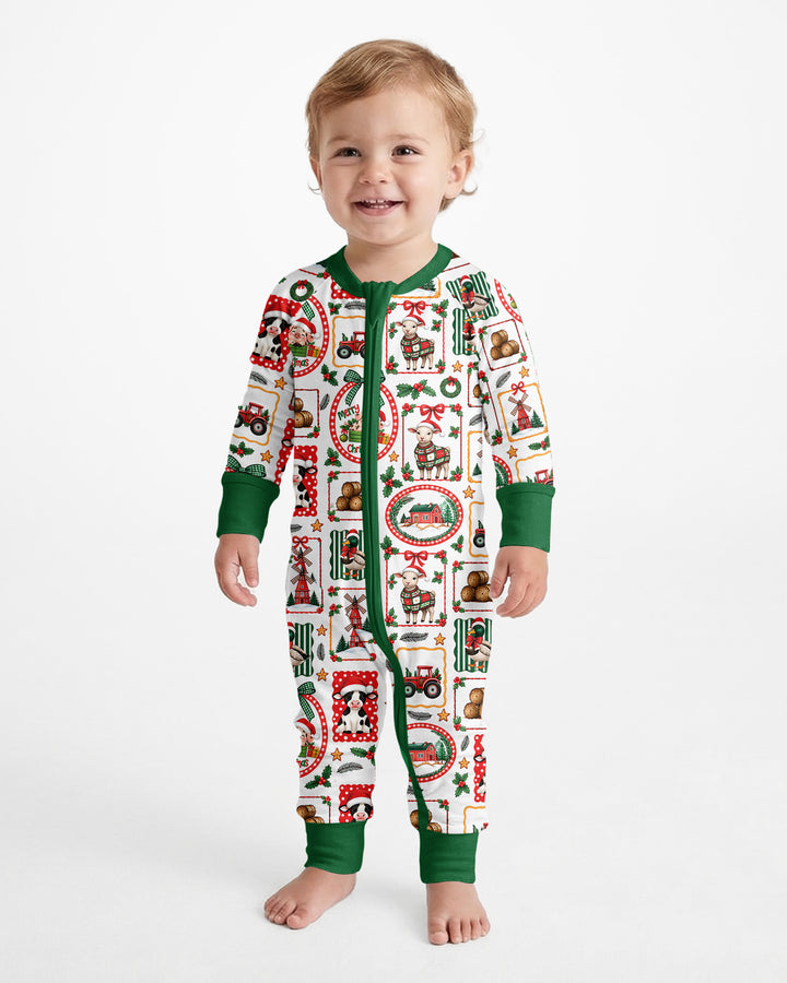 Christmas Farm Animals Bamboo Convertible Zippy