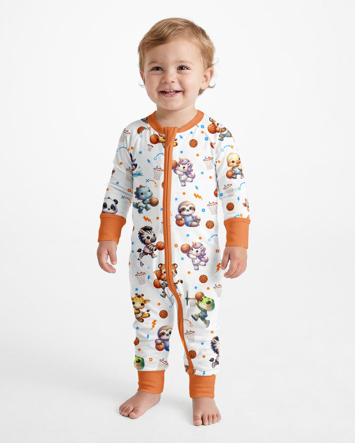 Cartoon Basketball Animals Bamboo Convertible Zippy