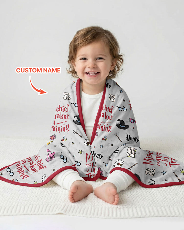 Custom Name Mischief Maker In Training Bamboo Blanket