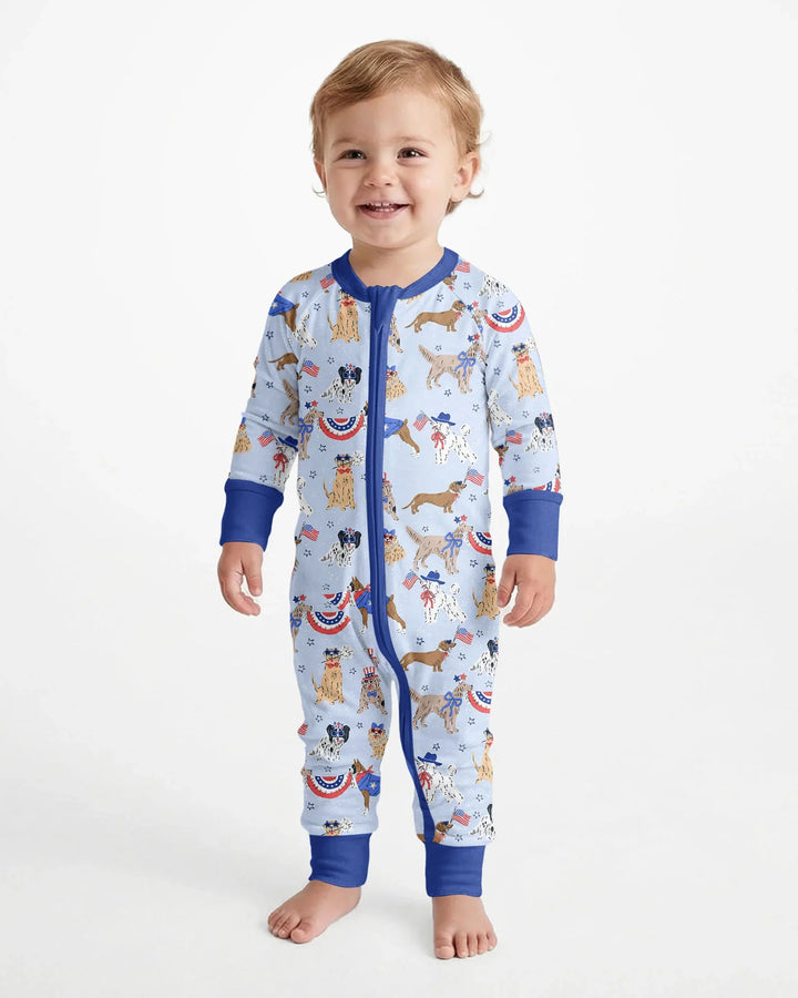 Patriotic Pups Family Matching Bamboo Convertible Zippy