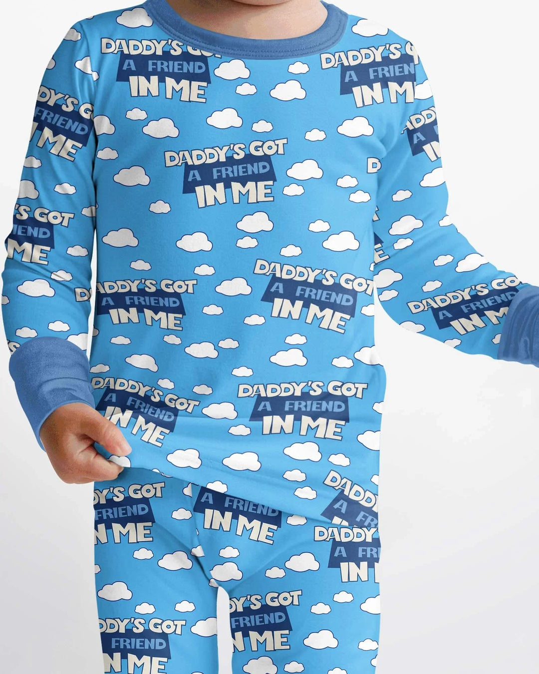 Daddy's Got A Friend In Me Bamboo Two Piece Long Sleeve Pajama Set
