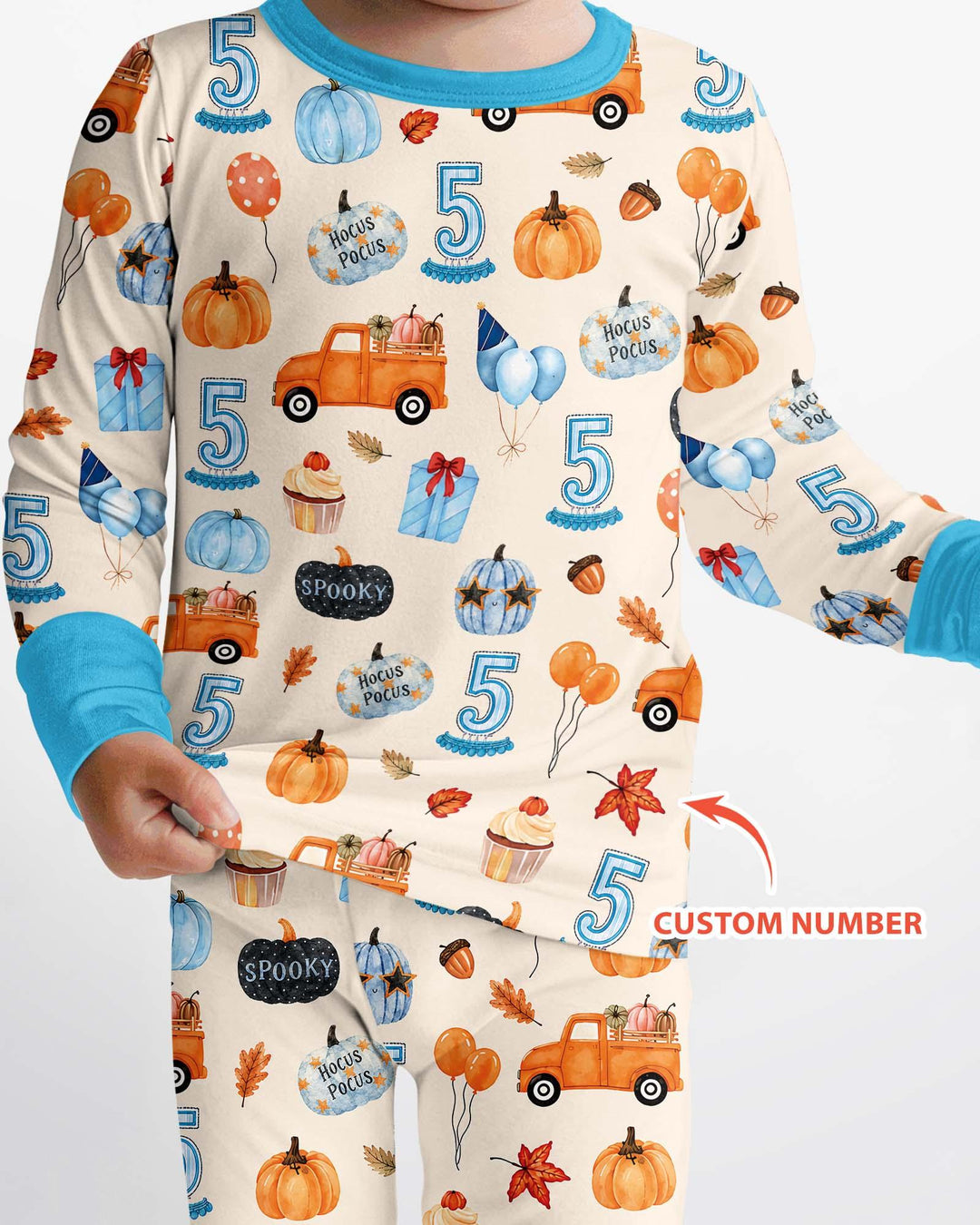 Little Pumpkin Birthday Bamboo Two Piece Long Sleeve Pajama Set