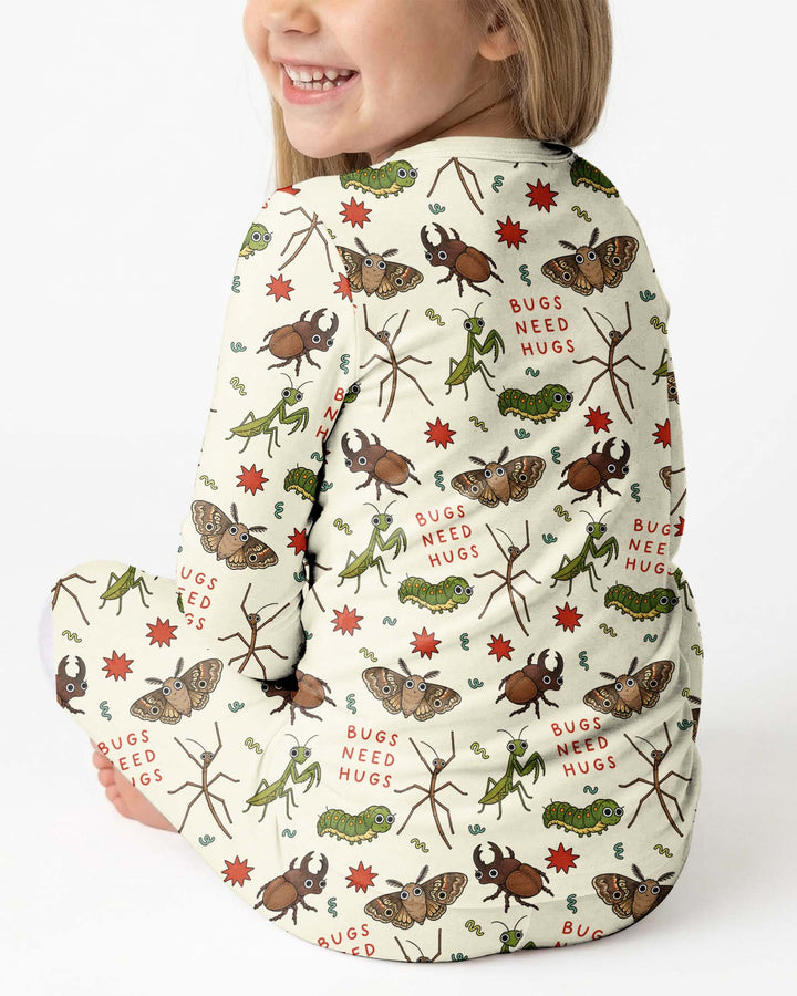 Cute Insect Friends Bamboo Two Piece Long Sleeve Pajama Set
