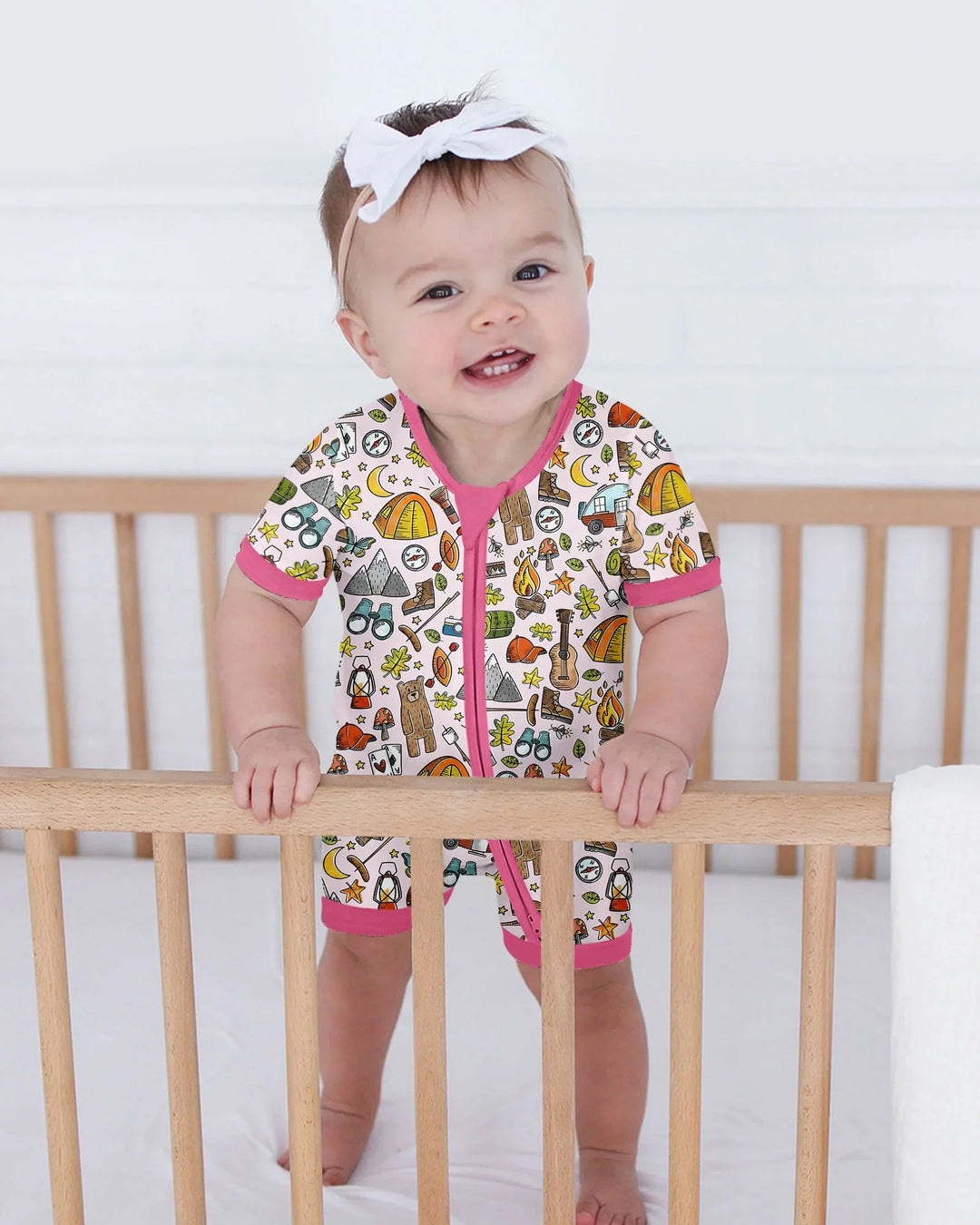 Funny Camper Family Matching Bamboo Shorty Zippy