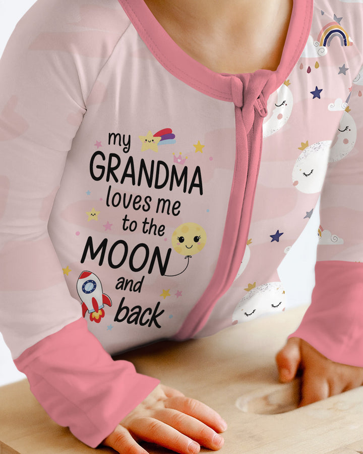 My Grandma Loves Me To The Moon And Back Bamboo Convertible Zippy