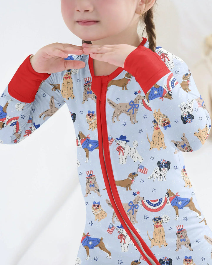 Patriotic Pups Family Matching Bamboo Convertible Zippy