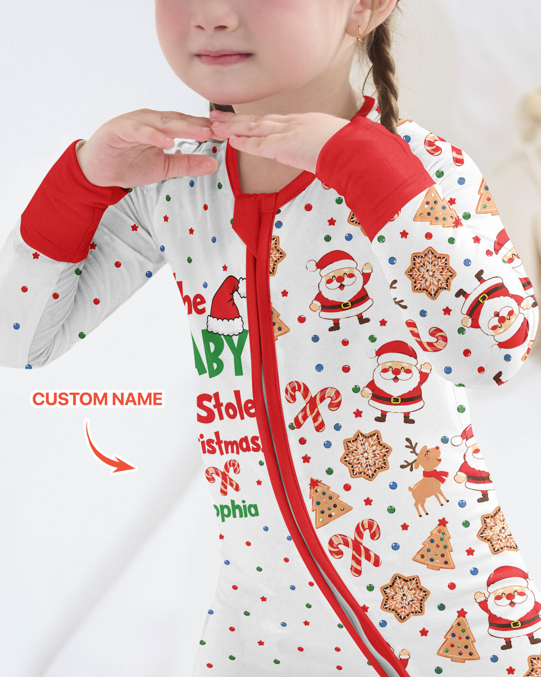 Custom Name The Baby Who Stole Christmas Bamboo Convertible Zippy