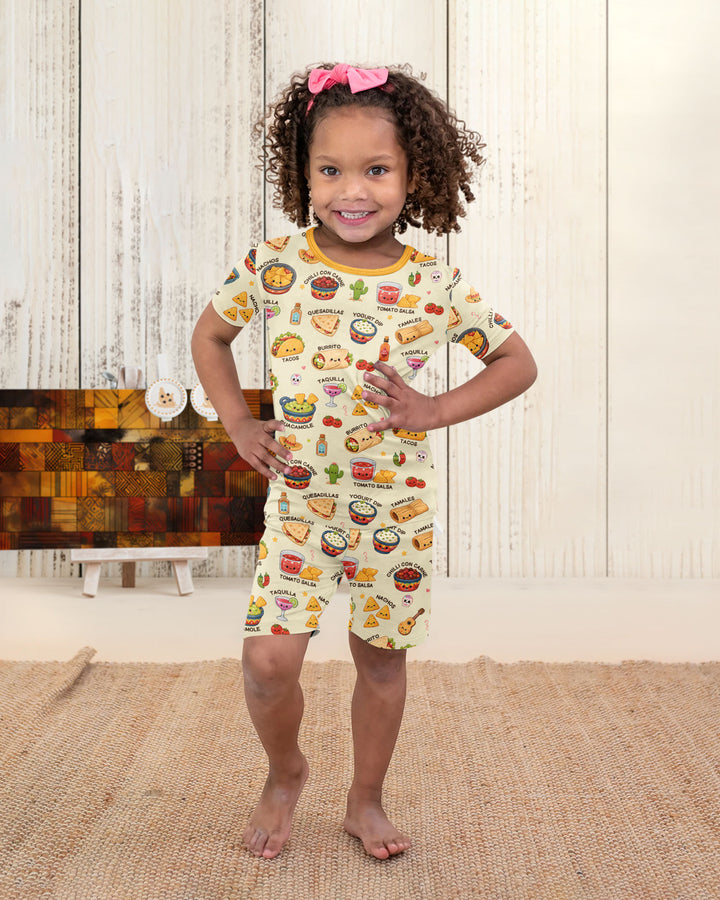 Template Bamboo Two Piece Short Sleeve Shorts Pyjamas Set