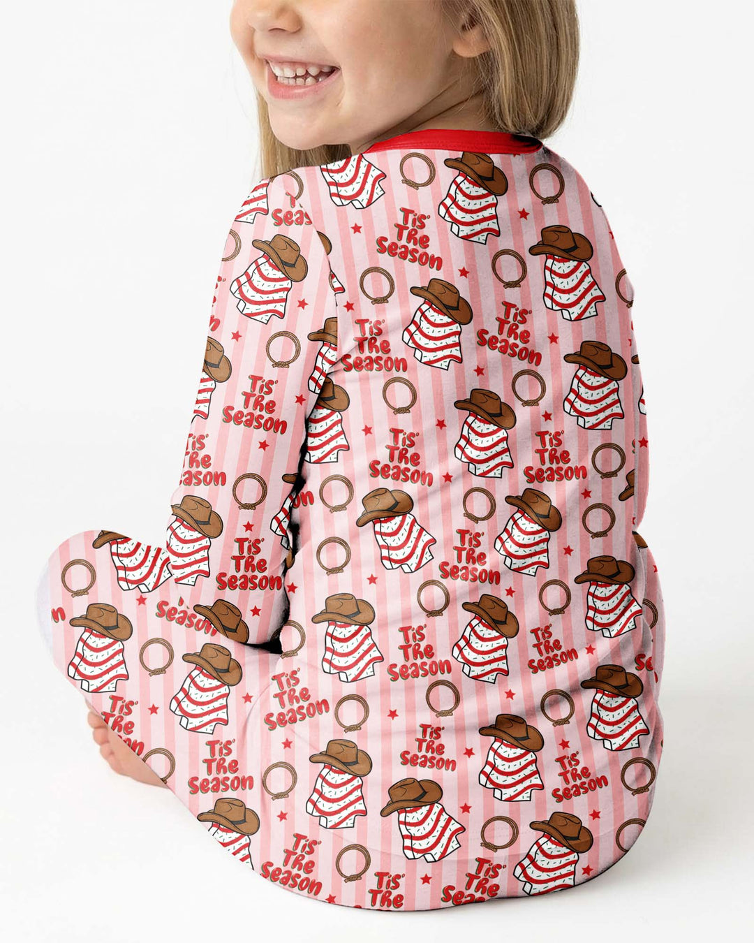 Western Christmas Tis the Season Bamboo Two Piece Long Sleeve Pajama Set