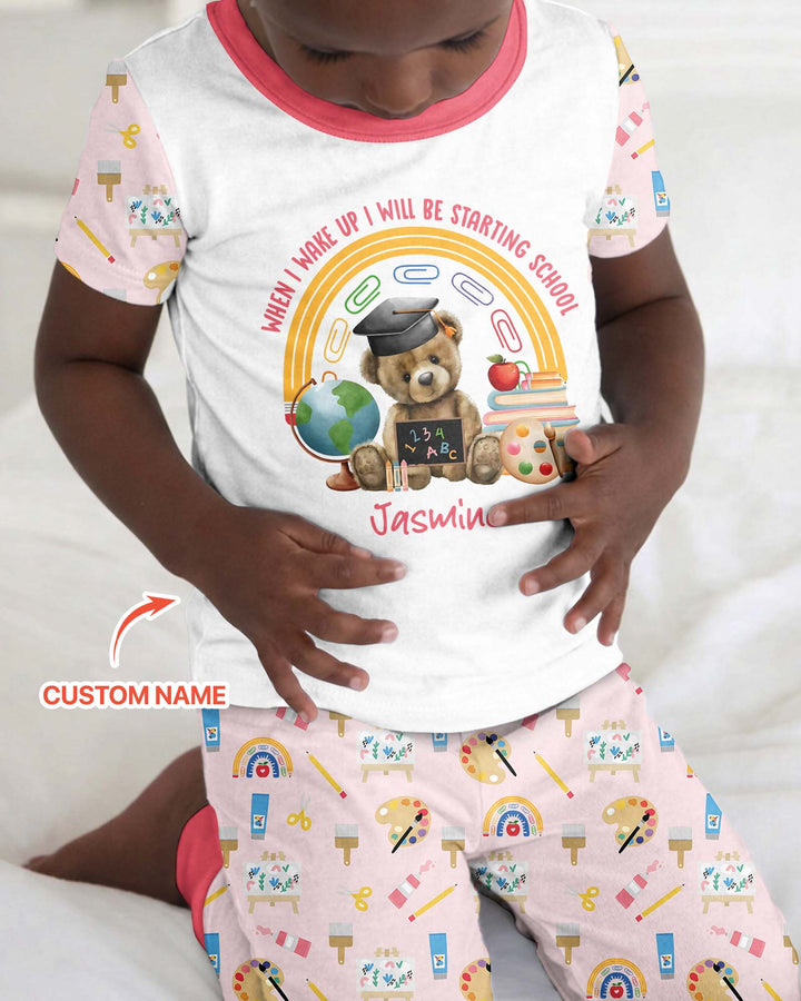 CUSTOM Template Bamboo Two Piece Short Sleeve Pyjamas Set
