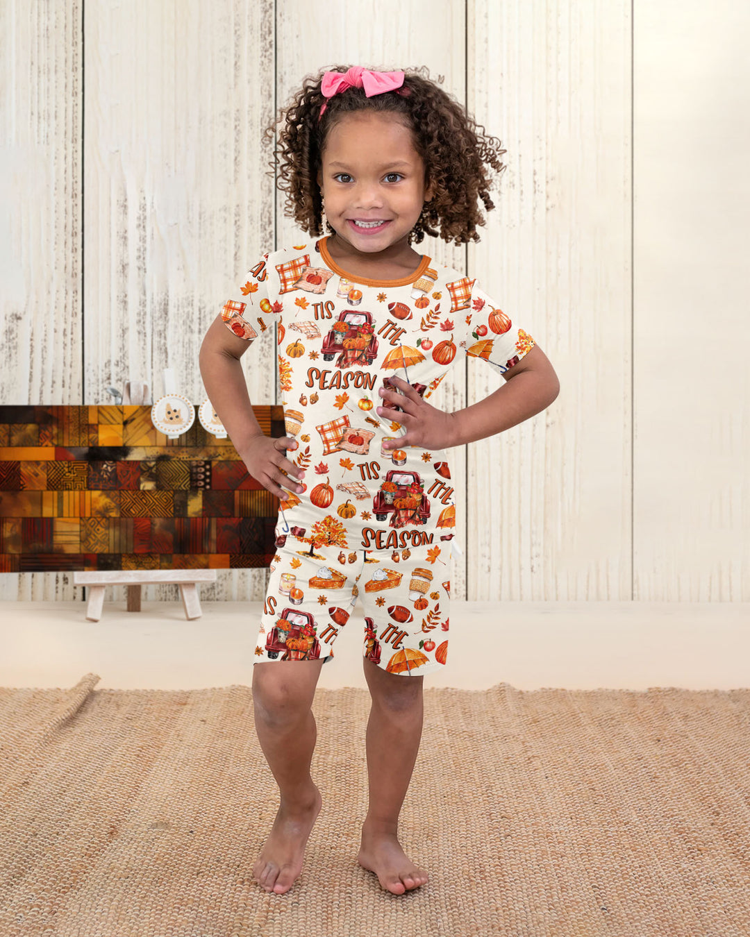 Template Bamboo Two Piece Short Sleeve Shorts Pyjamas Set