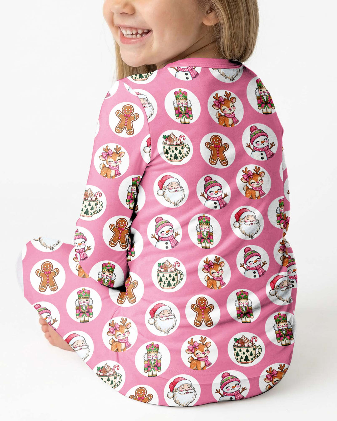 Distressed Holiday Bamboo Two Piece Long Sleeve Pajama Set