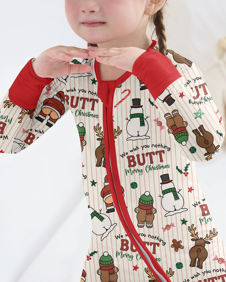 We Wish You Nothing Butt Merry  Bamboo Convertible Zippy