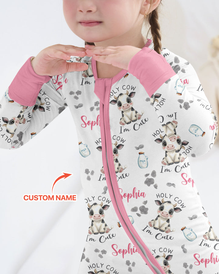 Holy Cow I'm Cute Custom Name Bamboo Convertible Zippy