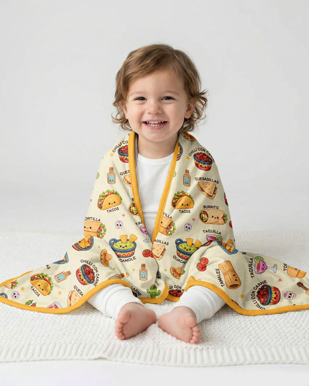 Kawaii Mexican Food Bamboo Blanket