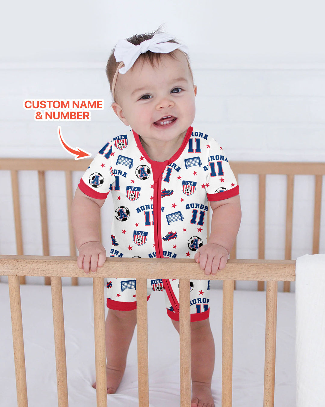 Custom Name Soccer Time Bamboo Shorty Zippy