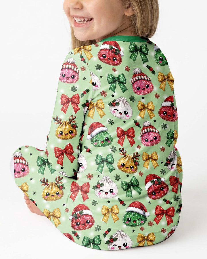 You're A Christmas Dumpling Bamboo Two Piece Long Sleeve Pajama Set