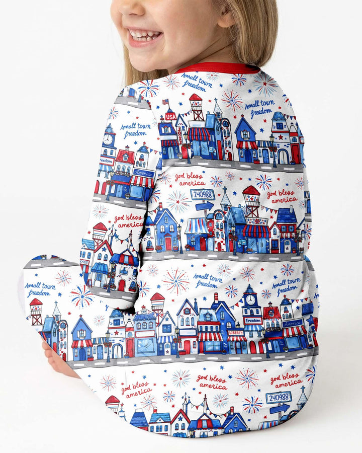 Small Town Freedom USA Bamboo Two Piece Long Sleeve Pajama Set