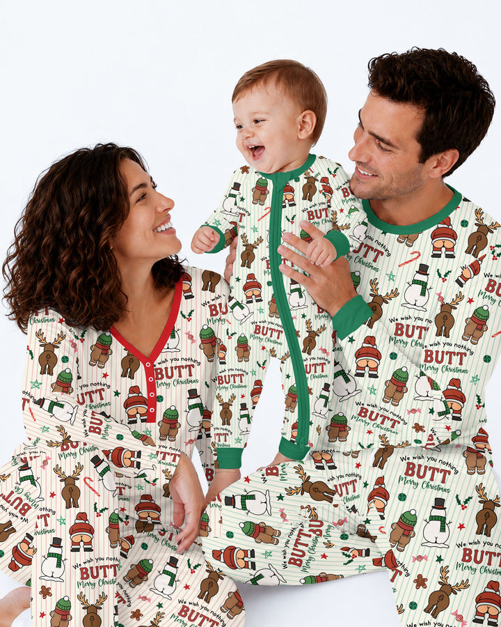 We Wish You Nothing Butt Merry Bamboo Men's Pajama Set